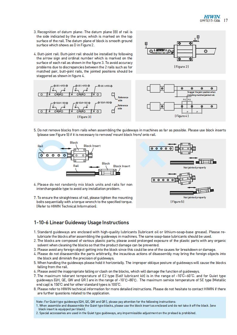 LINEAR GUIDES MOUNTING INSTRUCTION 05