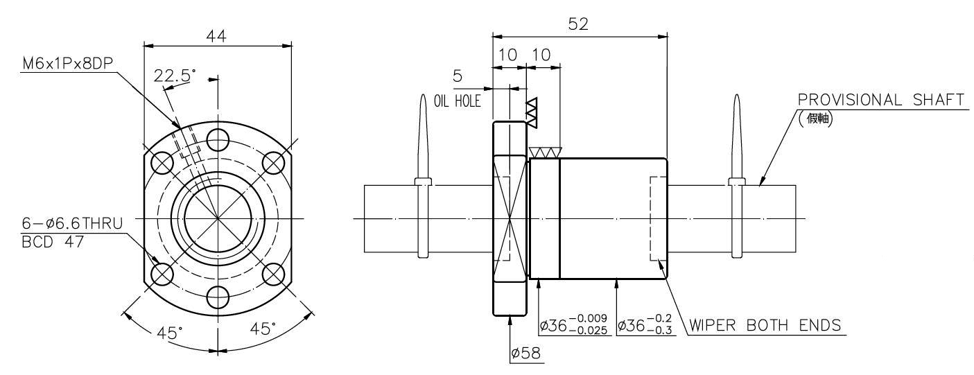 Shaft Diameter 25mm Lead 5mm HIWIN 2005 Ball Bearing Set Screw R20-5T4-FSI